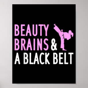 Poster Caratê Engraçado para Mulheres Menina Taekwondo Ar