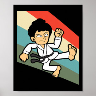 Poster Caratê Judo Jujutsu Taekwondo Kickboxing Kickboxer