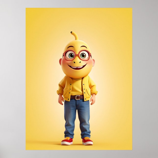 Poster Caráter engraçado da banana (Frente)