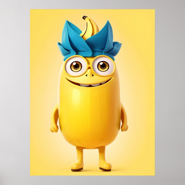 Poster Caráter engraçado da banana (Frente)