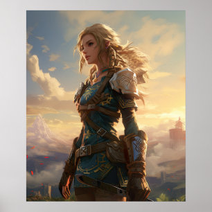 Poster Caráter feminino de um jogo