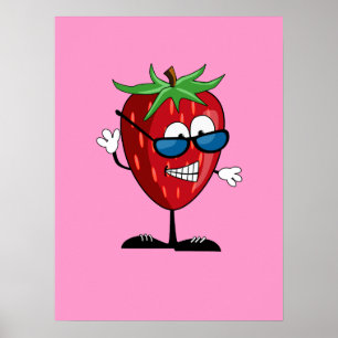 Póster Caráter legal da morango