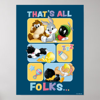 Poster Carateres de Ajustes de Bebê Looney | É tudo pesso