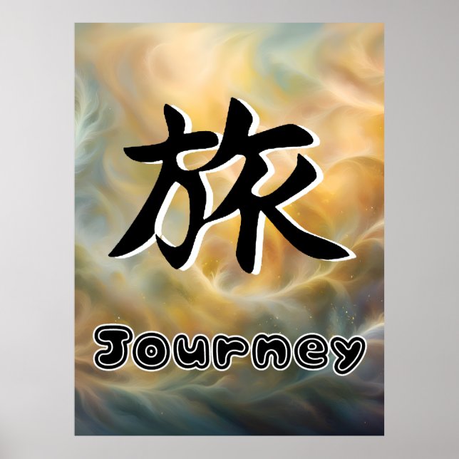 Poster Carateres de Jornada em Japonês (Frente)