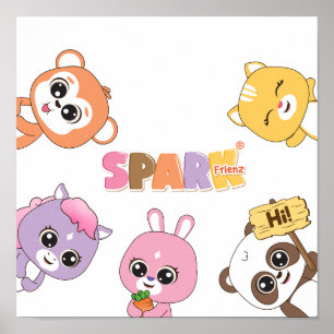 Poster Carateres Reproduzíveis SPARK Frienz Crianças