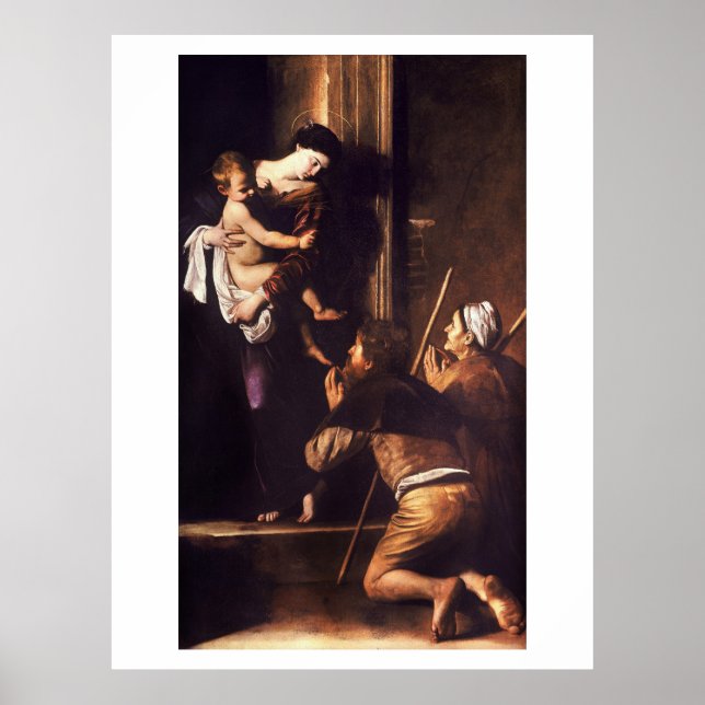 Poster Caravaggio 1604-1606 Madonna & Child di Loreto (Frente)