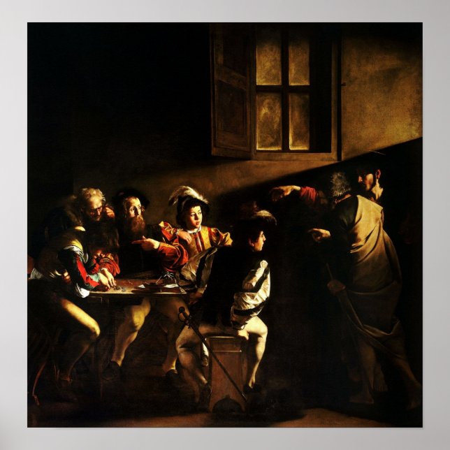 Poster Caravaggio - A Chamada Do Santo Matthew 1600 (Frente)