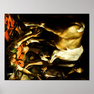 Póster Caravaggio a conversão na maneira a Damasco