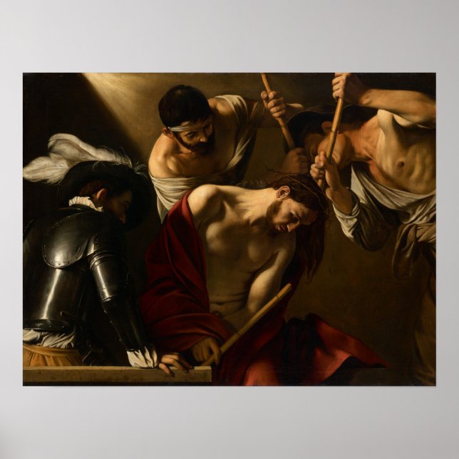 Poster Caravaggio - A Coroação com Espinhos (Frente)