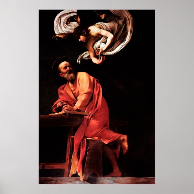 Poster Caravaggio: A Inspiração do Santo Matthew (Frente)