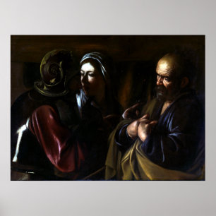 Póster Caravaggio A Negação do Santo Peter