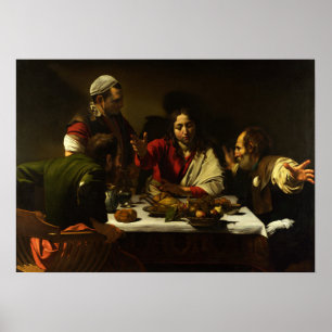 Poster Caravaggio - Ceia Em Emmaus 1602
