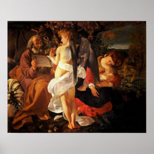 Poster Caravaggio - Descanse No Voo Para O Egito Em 1597