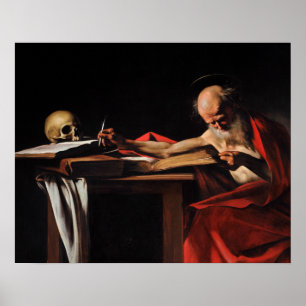 Póster Caravaggio - escrita de Jerome do santo