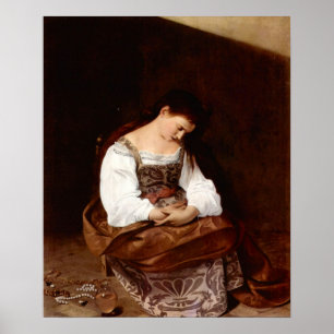 Póster Caravaggio-Mary Magdalene