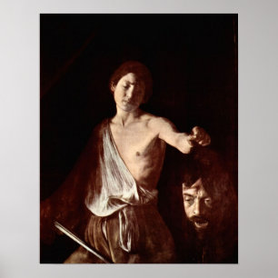 Póster Caravaggio-O chefe de Medusa, Tondo