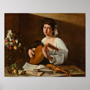 Poster Caravaggio - O Jogador Lute