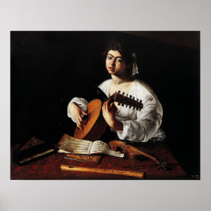 Poster Caravaggio - O Jogador Lute