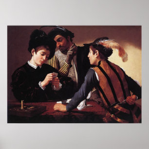 Póster Caravaggio Os Cardsharps