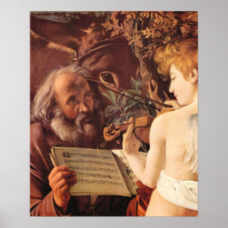 Póster Caravaggio-Resting no voo para o Egito