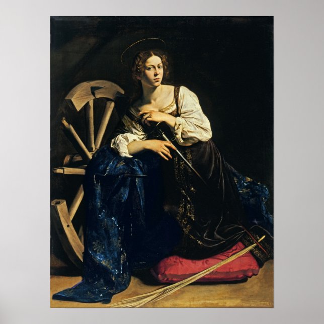 Poster Caravaggio - Santo Catherine De Alexandria (Frente)