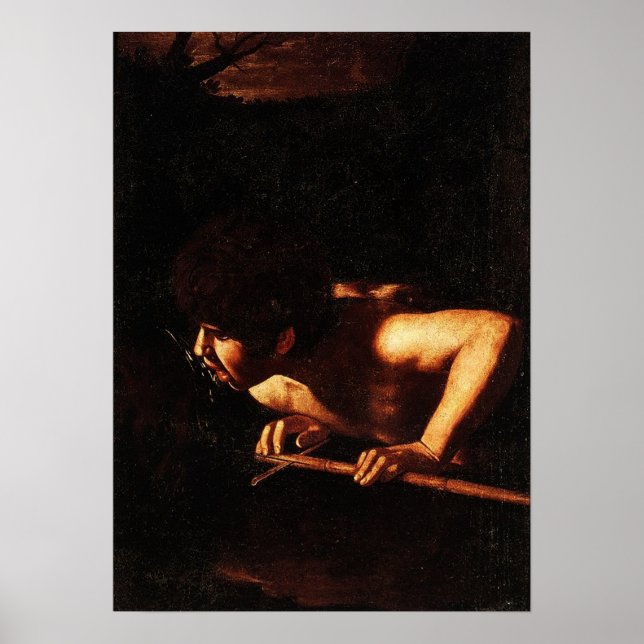 Poster Caravaggio - São João Baptista no Poço (Frente)