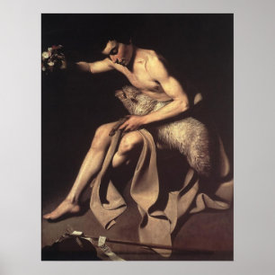 Póster Caravaggio St John o baptista