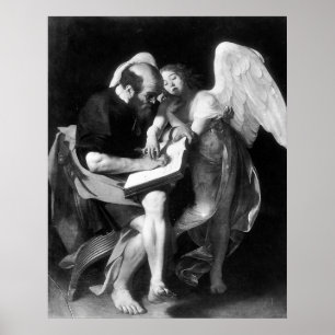 Póster Caravaggio St Matthew e o anjo
