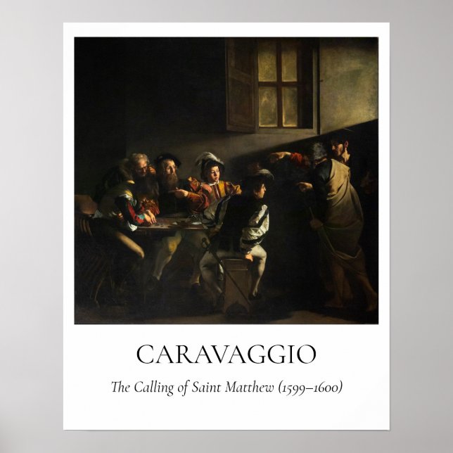 Poster Caravaggio — The Calling of St. Matthew (Frente)