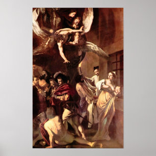 Póster Caravaggio-The sete trabalhos do compaixão
