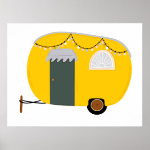Poster Caravana Amarelo-Cinto