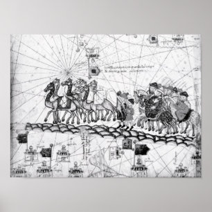 Poster Caravana que cruzam os Ural na maneira a