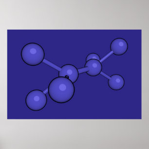 Póster Carbono azul