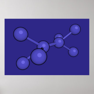 Póster Carbono Azul