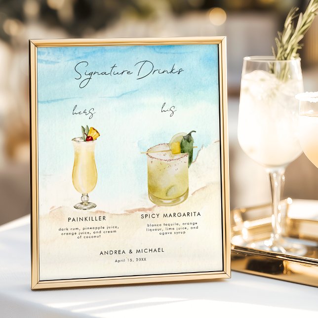 Poster Cardápio de Bar de Drinks com Selo Pessoal para Ca (Criador carregado)