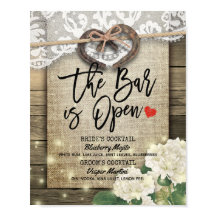 Cardápio de Bebidas do Bar Aberto de Noiva de Made