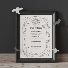 Poster Cardápio de Bebidas do Casamento Celestial