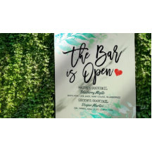 Cardápio de Bebidas do Casamento Folhas Verdes O B