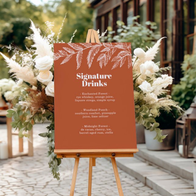 Poster Cardápio de Bebidas Especiais da Floresta Botânica (Criador carregado)