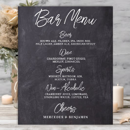Poster Cardápio de Bebidas Personalizado para Bar de Casa