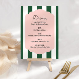 Poster Cardápio de Bebidas Rosa e Verde de Beverly Hills