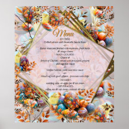 Poster Cardápio de Domingo de Páscoa