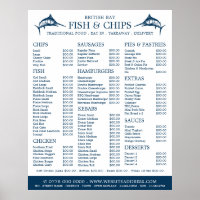 Cardápio de Restaurante Fish & Chip Shop