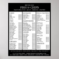 Cardápio de Restaurante Fish & Chip Shop