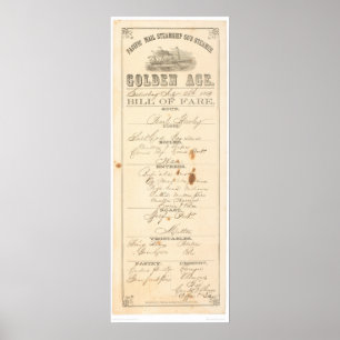 Póster Cardápio para Vapor "Golden Age" (1276A)