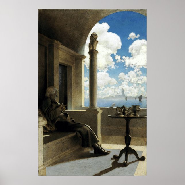 Póster Cardeal Arcebispo Sentado em Sua Balconha Sombread (Frente)