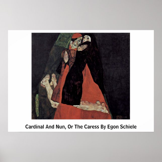 Poster Cardeal E Nun, Ou A Carícia De Egon Schiele (Frente)