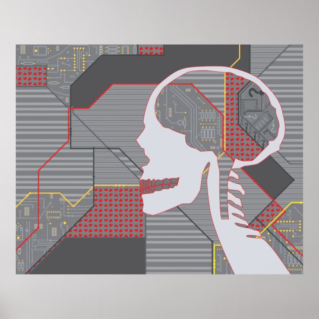 Póster cardíaca, logicskull (Frente)