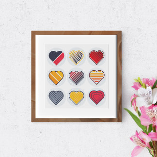 Póster Cardiões coloridos.