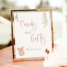 Poster Cards and Gifts Baby Shower, Boho Girl Baby Shower